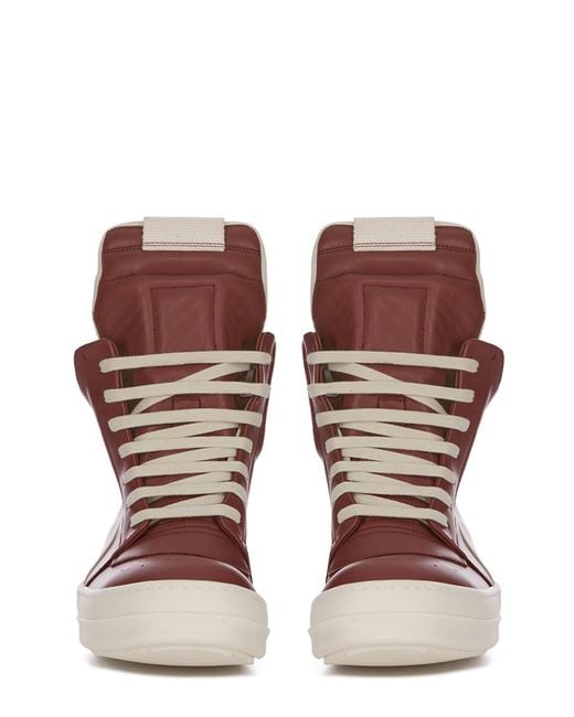 Rick Owens Brown Geobaskets High-Top Sneakers