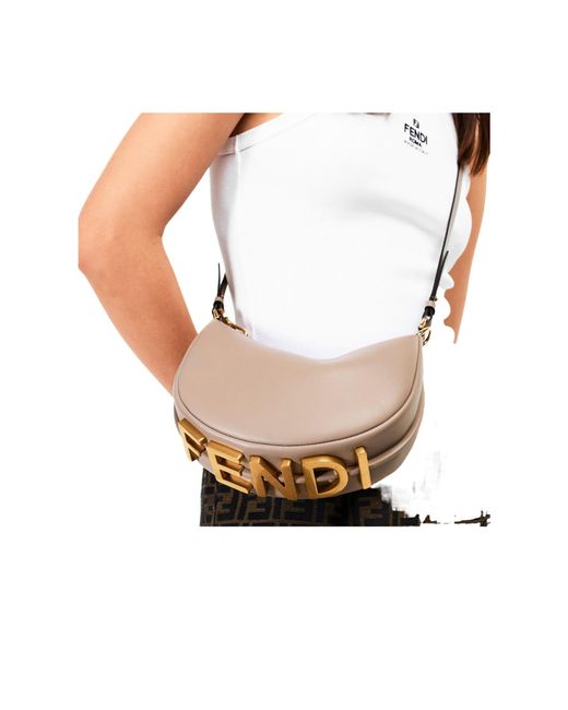Fendi Natural Crescent-Shaped Armpit Bag