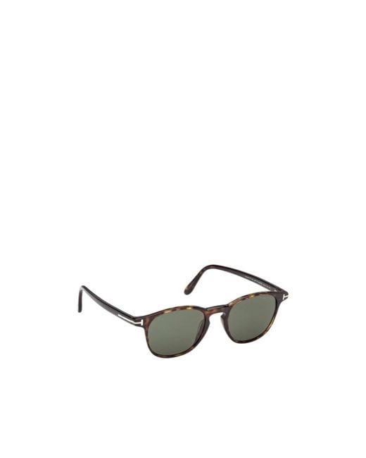 Tom Ford Metallic Eyewear Holt Round Frame Sunglasses for men