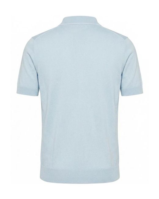 Peserico Blue Short-Sleeved Polo Shirt for men