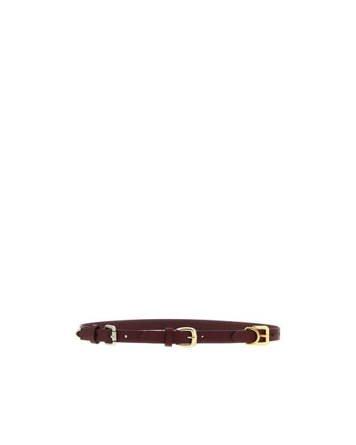 Etro White Triple Buckle Belt