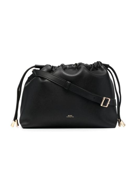 A.P.C. Black Ninon Crossbody Bag