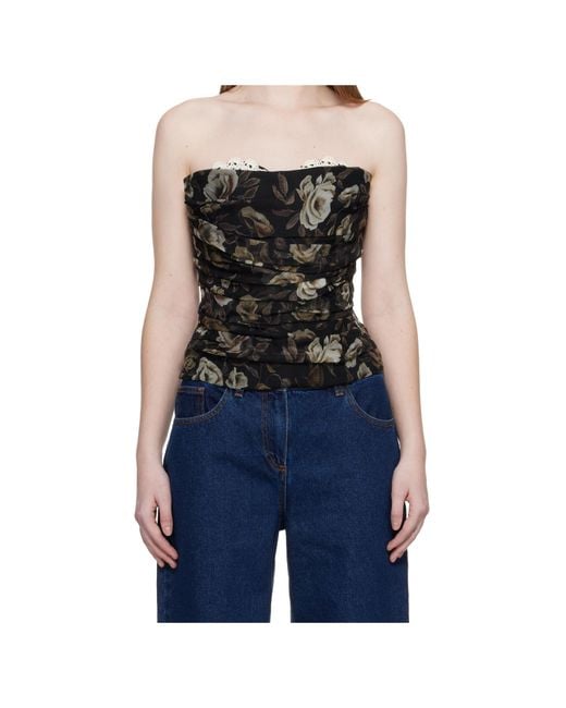 Magda Butrym Blue Corset Top