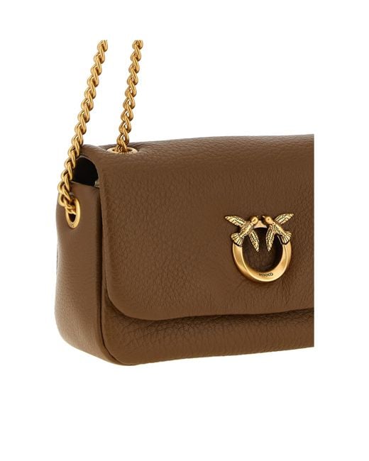 Pinko White Flap Shoulder Bag
