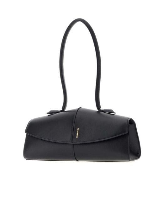 Jil Sander Black Flap Shoulder Bag