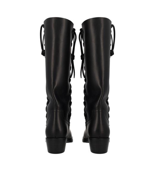 Paris Texas Black Cowboy Boots