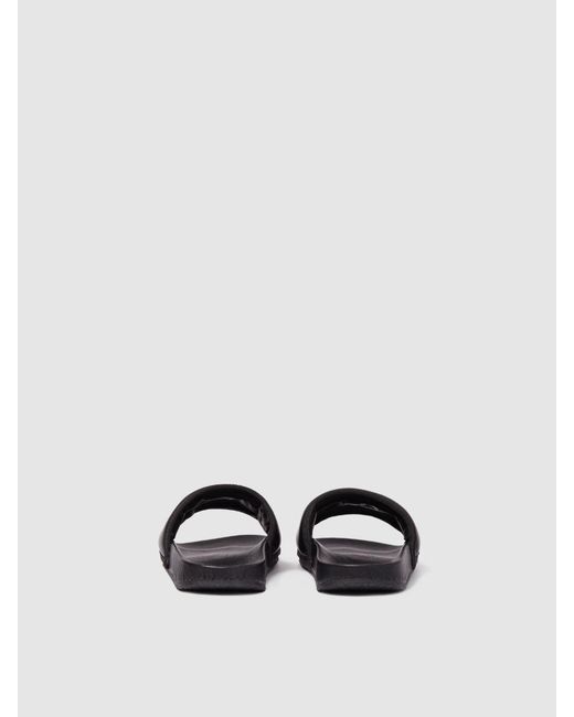Ambush Black Logo Embossed Open-Toe Slides for men