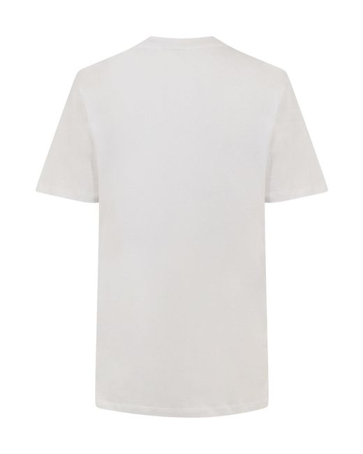 Boss White Logo Crew-Neck T-Shirt for men