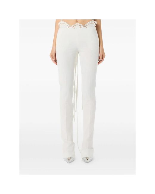Blumarine White Lace Trousers