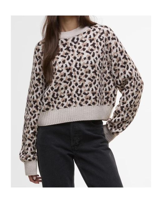 Barbour Black Harley Printed Crew Jumper