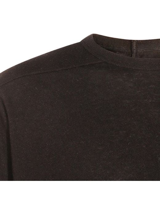 Rick Owens Black Short Sleeve Crewneck T-Shirt for men
