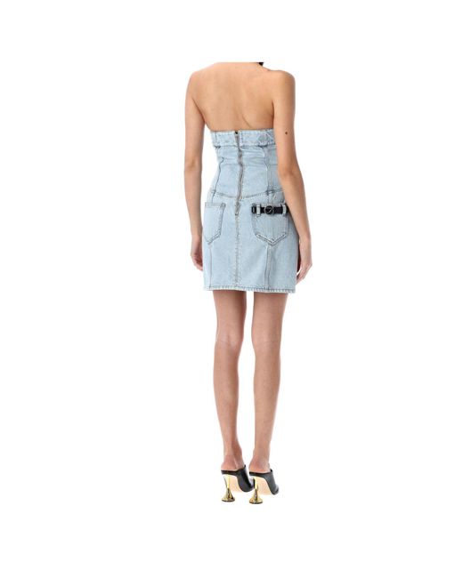 coperni denim dress Coperni Belted Denim Mini Dress