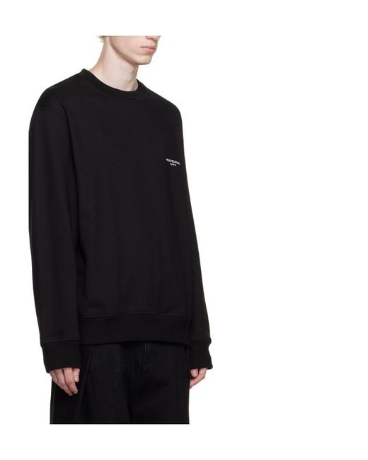 Wooyoungmi Black Round-Necked Sweater for men