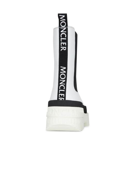 Moncler White Coralyne Logo Short Boots