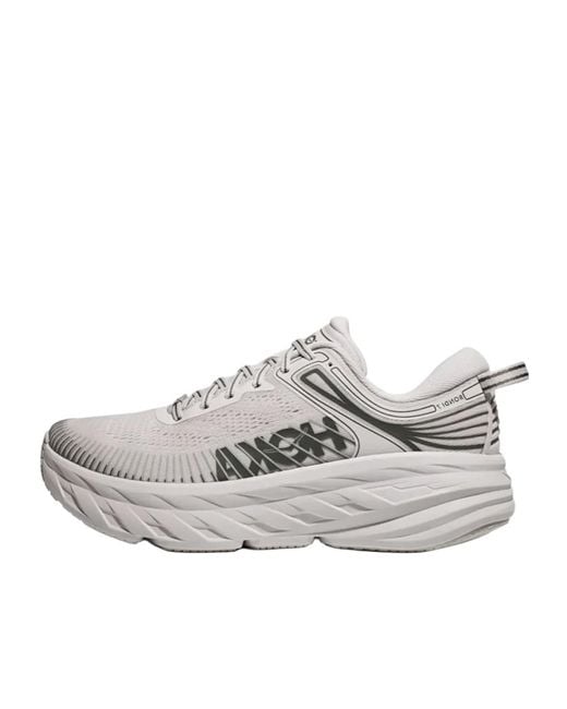 Hoka One One Gray Bondi 7 Sneakers for men