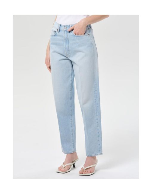 Agolde Blue X Maria Mcmanus 80S Tapered Jeans