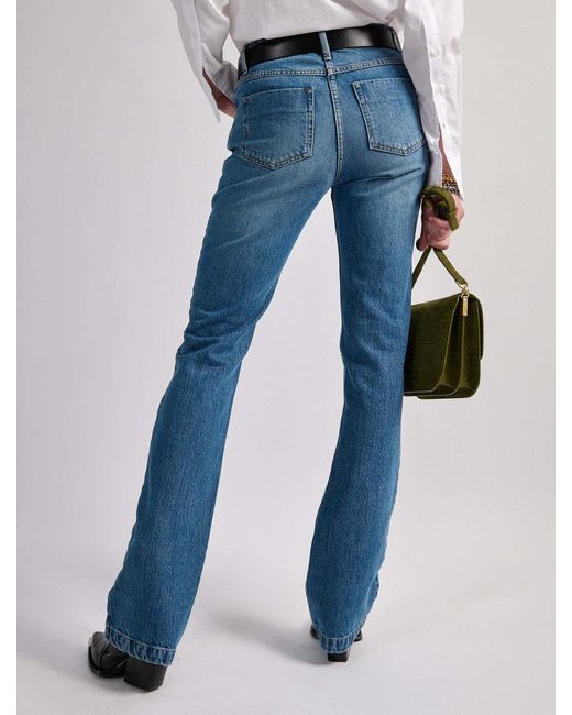 Barbara Bui Blue Logo-Plaque Jeans