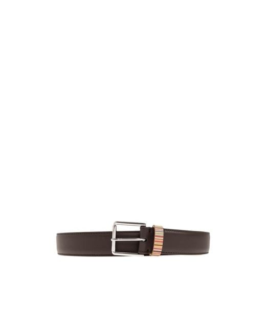 Paul Smith White Stripe-Detail Belt for men