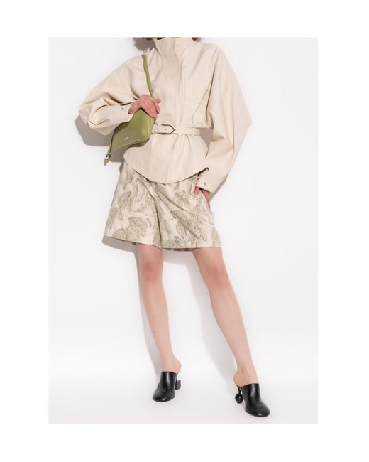 Jacquemus Natural Banana Print Shorts