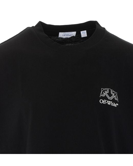 Off-White c/o Virgil Abloh Black Short-Sleeved T-Shirt for men