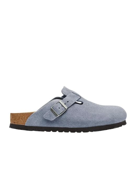 Birkenstock Gray Boston Buckled Clogs