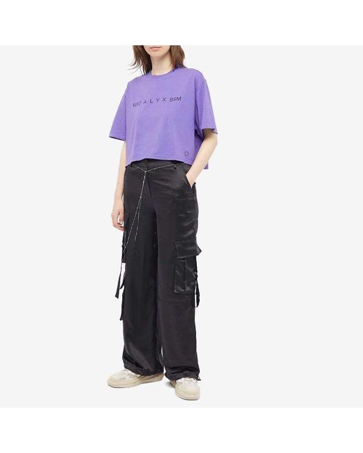 1017 ALYX 9SM Purple 1017 9Sm Cropped Logo T-Shirt