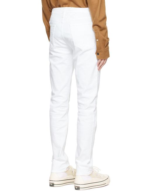 Rag & Bone White Belt-Loop Jeans for men