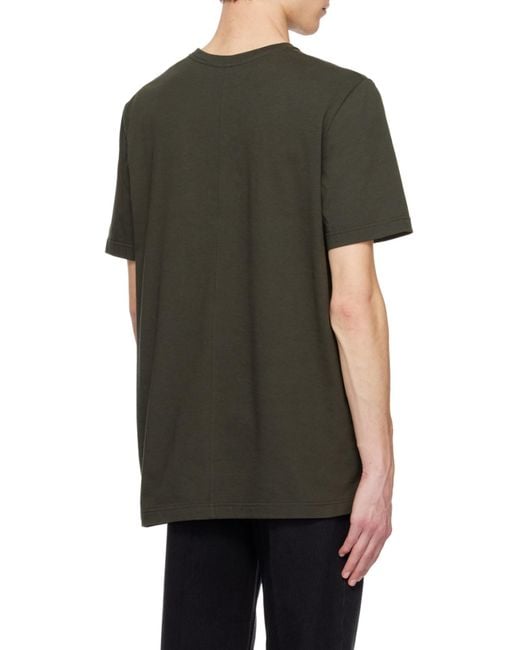 The Row Black Crewneck Straight Hem T-Shirt for men