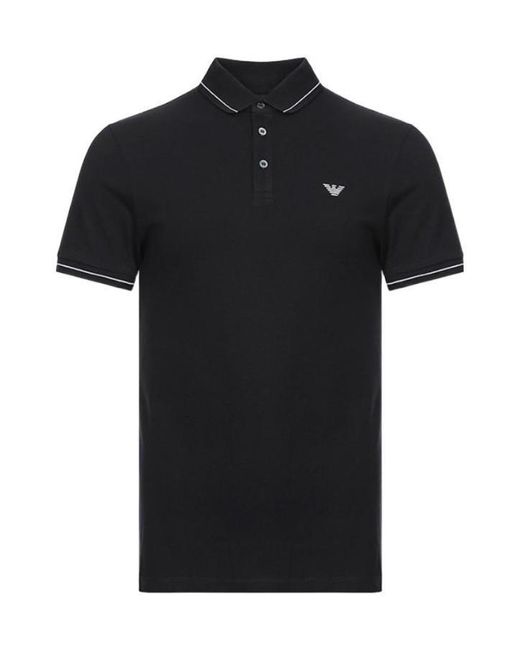 Emporio Armani White Logo Polo Shirt for men