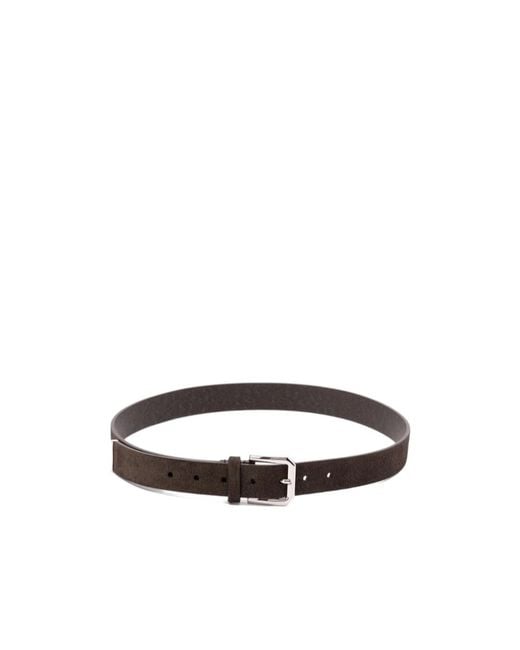 Brunello Cucinelli White Classic Buckled Belt for men