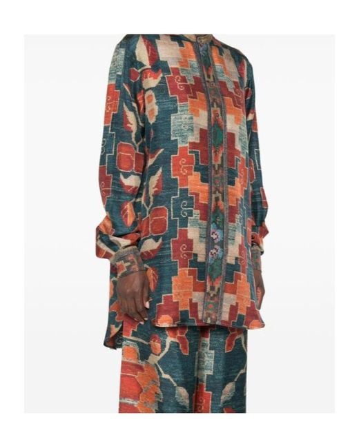 Pierre Louis Mascia Blue Long-Sleeved Shirt