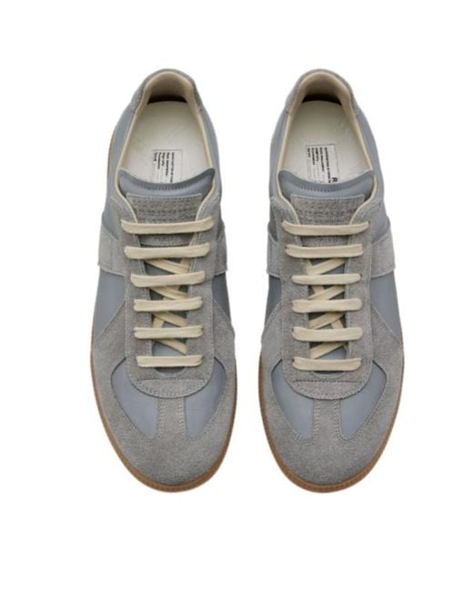 Maison Margiela Gray Replica Lace-Up Sneakers
