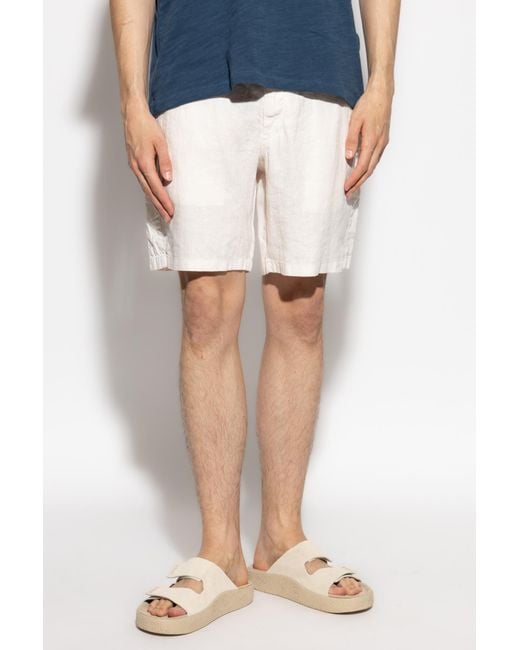 Rag & Bone White Belt Loop Shorts for men