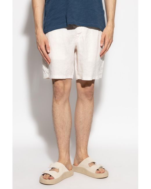 Rag & Bone White Belt Loop Shorts for men