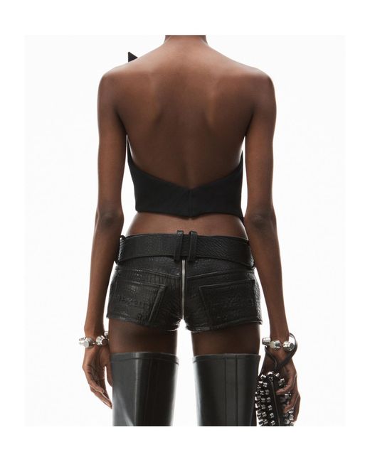 Alexander Wang Black Asymmetric One-Shoulder Top