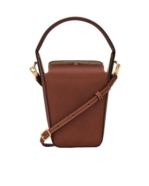 Longchamp Brown Épure Pop Corn Bag