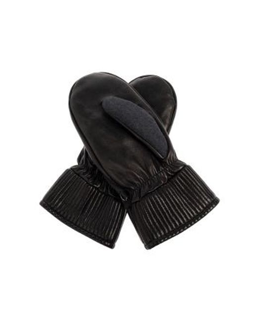 Giorgio Armani Blue Logo-Patch Gloves for men