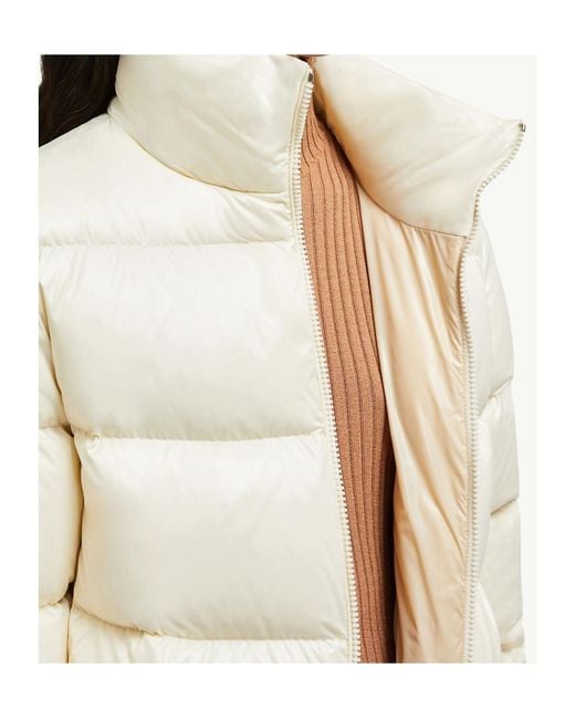 Moncler White Abbadia Short Down Jacket