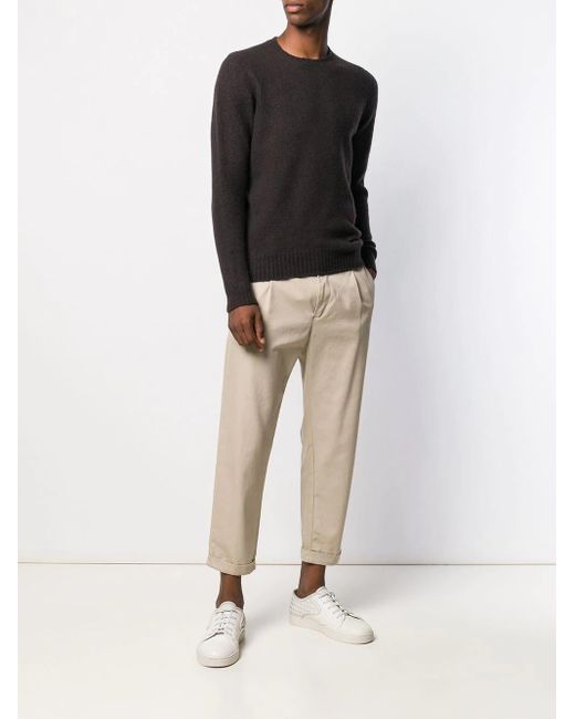 Drumohr Blue Crew Neck Knit Top for men