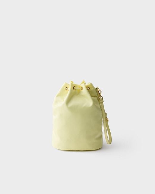 Prada Yellow Drawstring Clutch