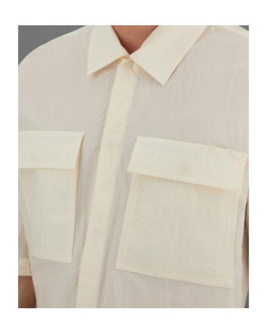 Herno White Flap-Pocket Short-Sleeve Shirt for men