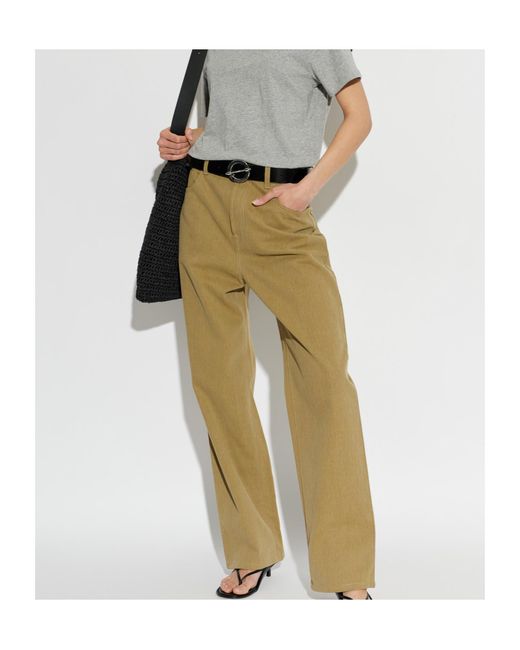 Rohe Green Wide-Leg Five-Pocket Pants