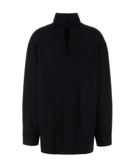 Jil Sander Black High-Neck Knitted Jumper