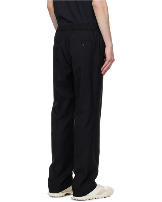 AMI Black Tailored Straight-Leg Pants for men