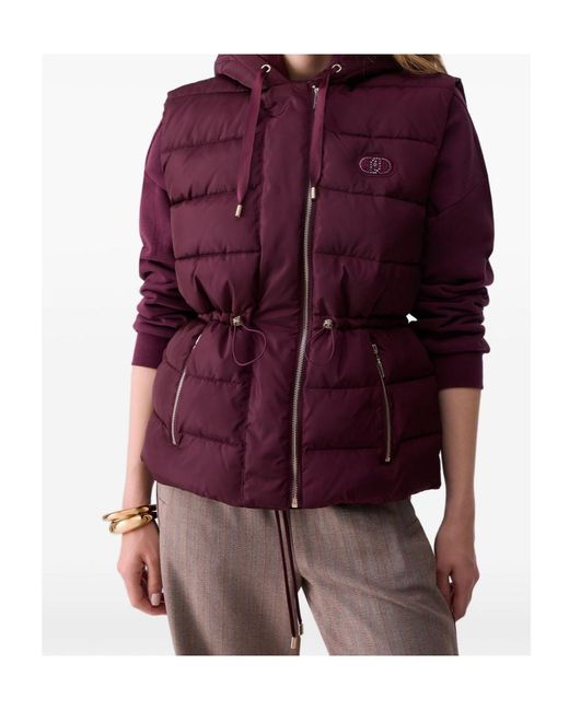 Liu Jo Purple Short Padded Nylon Jacket