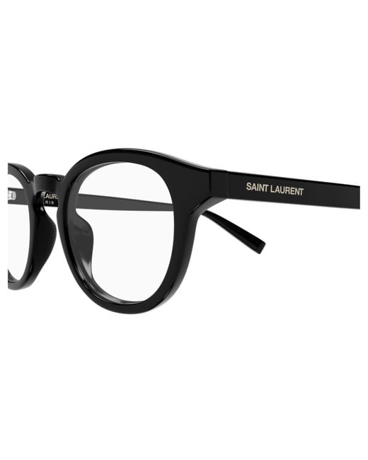 Saint Laurent Black Eyewear Round Frame Glasses for men
