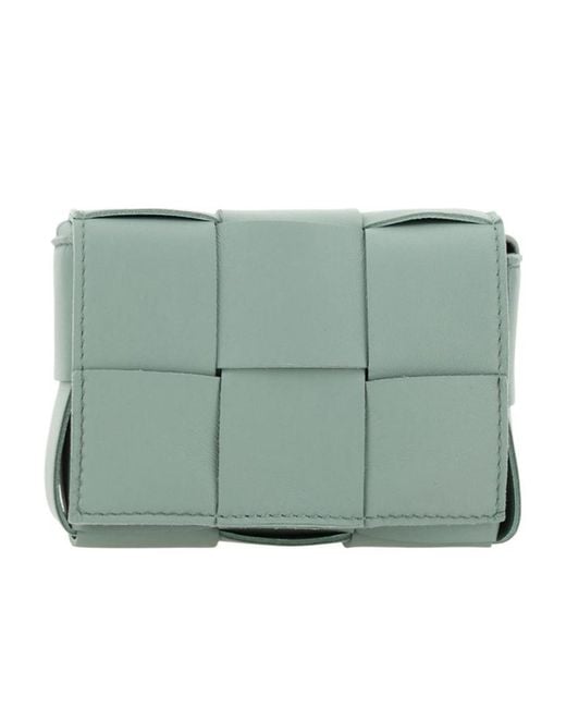 Bottega Veneta Green Mini Cassette Shoulder Bag