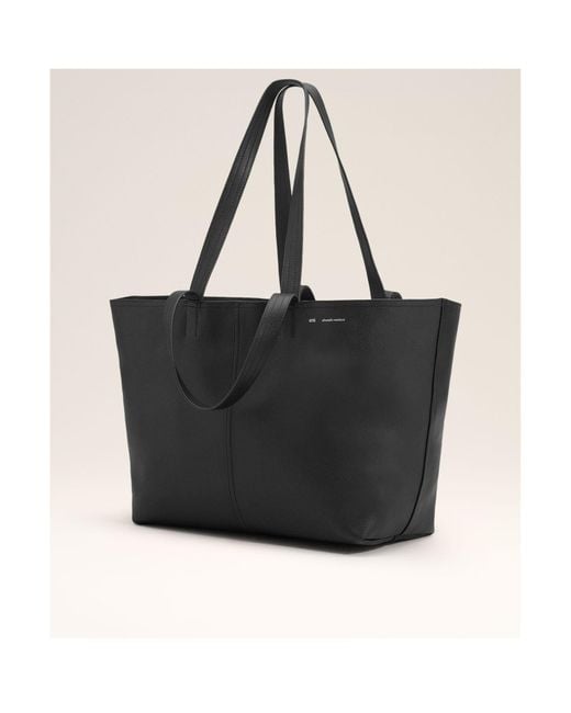 AMI Black Ami Midi Tote Bag