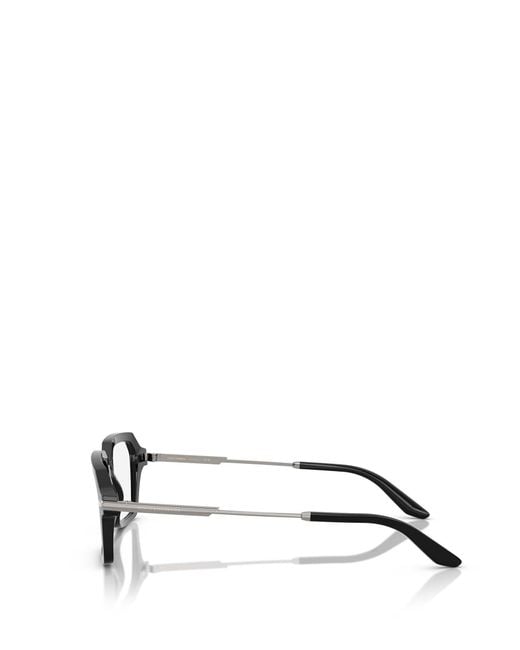 Dolce & Gabbana White Eyewear Square Frame Glasses for men