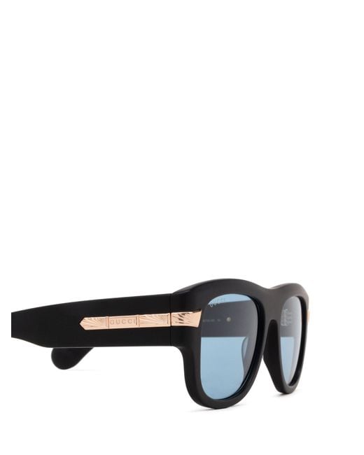 Gucci Blue Eyewear Square Frame Sunglasses for men
